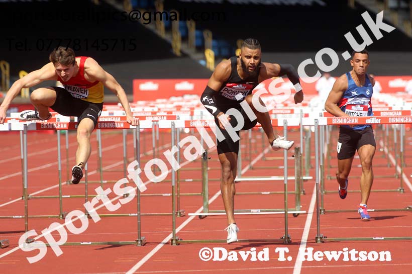 Mens 110 metres hurdles, 2019 Muller British Championships, Alexander Stadium, Birmingham. Photo: David T. Hewitson/Sports for All Pics
